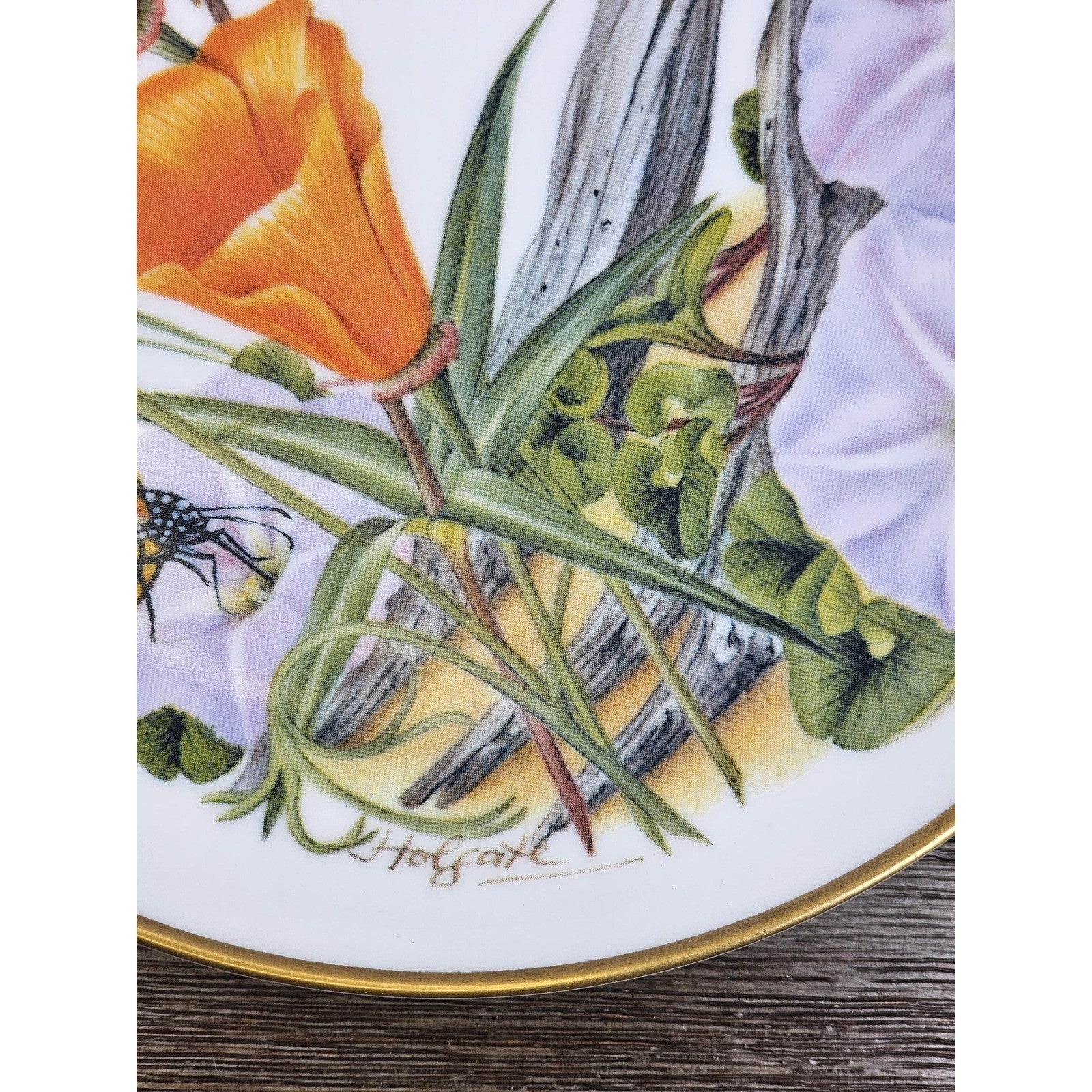 Franklin Mint California Wildflowers Plate 1978 Porcelain