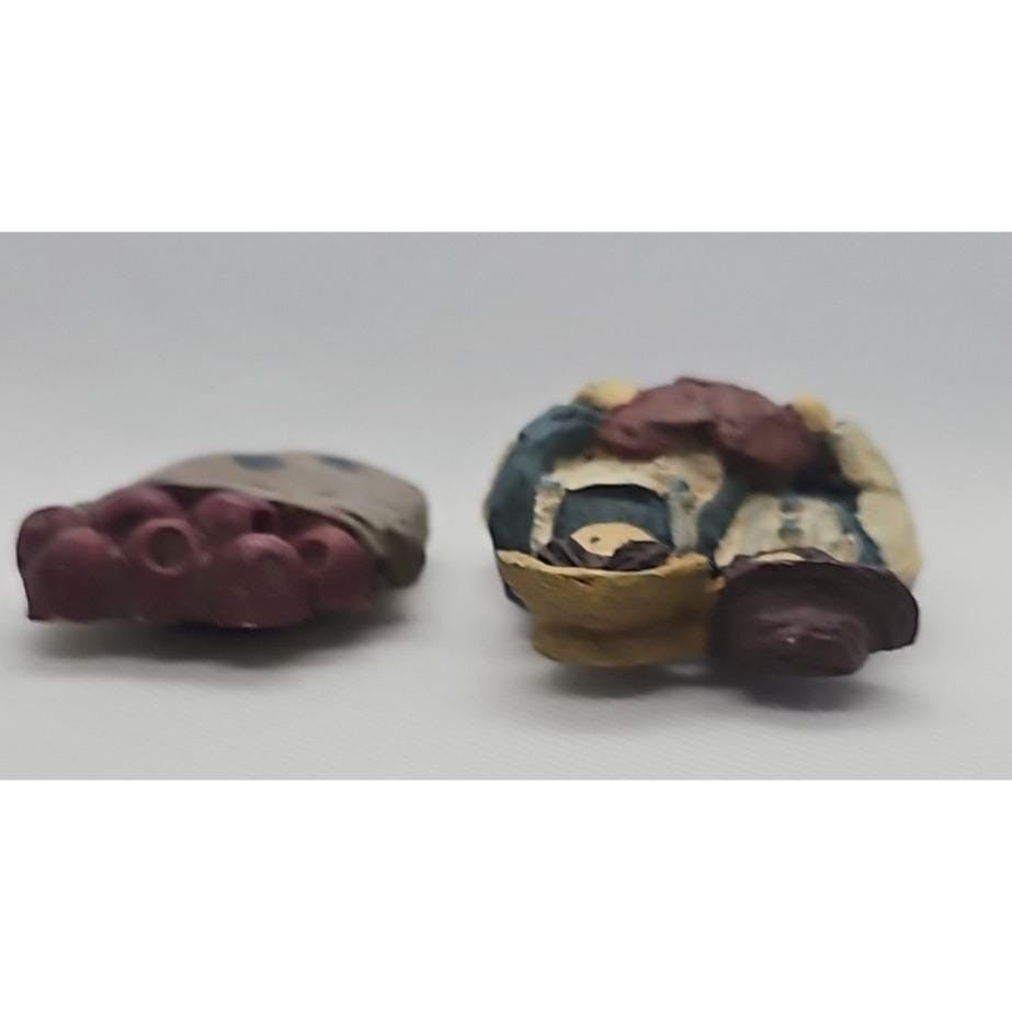 Vintage Resin Magnet Set Man Woman Heart Apple Sack Fridge Magnets