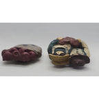 Vintage Resin Magnet Set Man Woman Heart Apple Sack Fridge Magnets