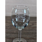 Laurel Gray Vineyards Wine Glass 7" Etched Stemware