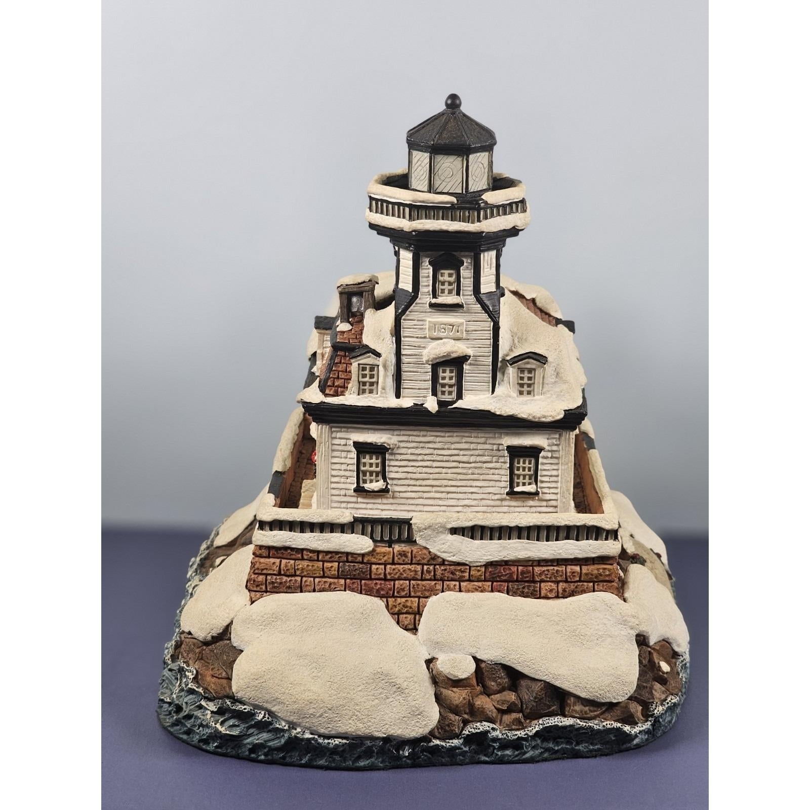 Harbour Lights Colchester Reef Lighthouse 1996 COA Winter