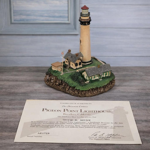 Danbury Mint Pigeon Point Lighthouse Figurine w/ COA Maritime Decor