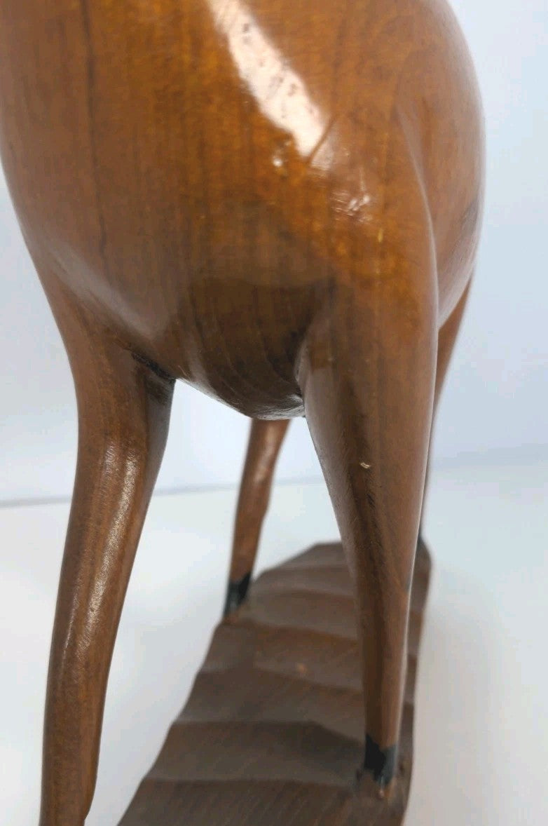 Hand Carved Wood Deer Book Ends – Rustic Wildlife Decorative Accents