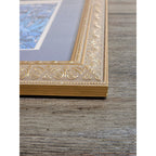 Vintage Framed Iris Art Print | Les Irises Floral Wall Art | 16x14 Gold Frame