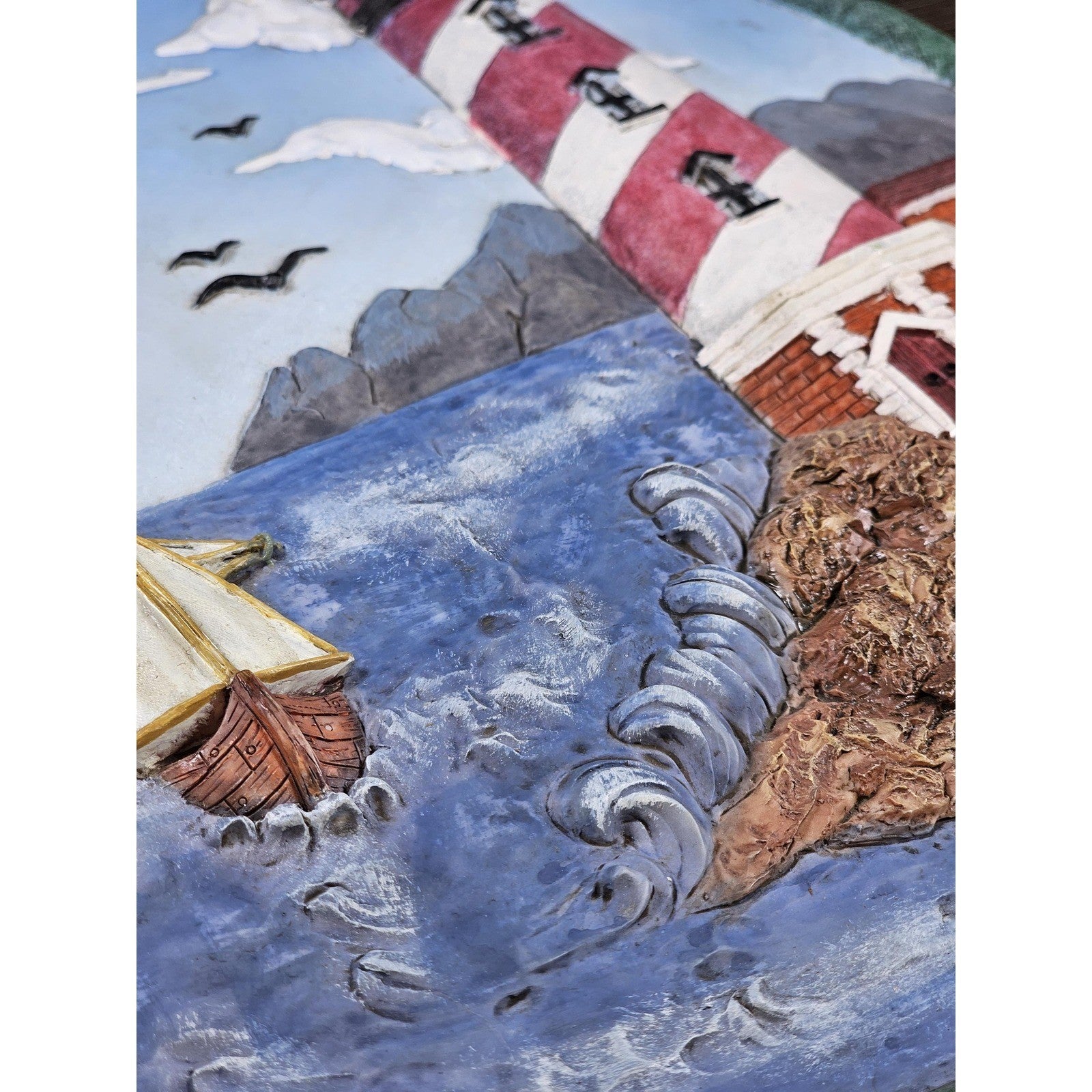 Bradford Exchange Seaside Retreat Lighthouse Wall Art 3D Plaque