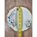 Vintage H & Co Bavaria Dogwood Plate Hand Painted Porcelain Gold Trim
