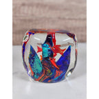 Hand Blown Glass Paperweight Colorful Fish Aquarium Art Sculpture