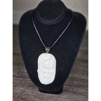 Vintage Buffalo Bone Carved Pendant Necklace Native American Style 2x1