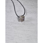 Vintage Harmony Ball Pendant Necklace Purple Stone Filigree