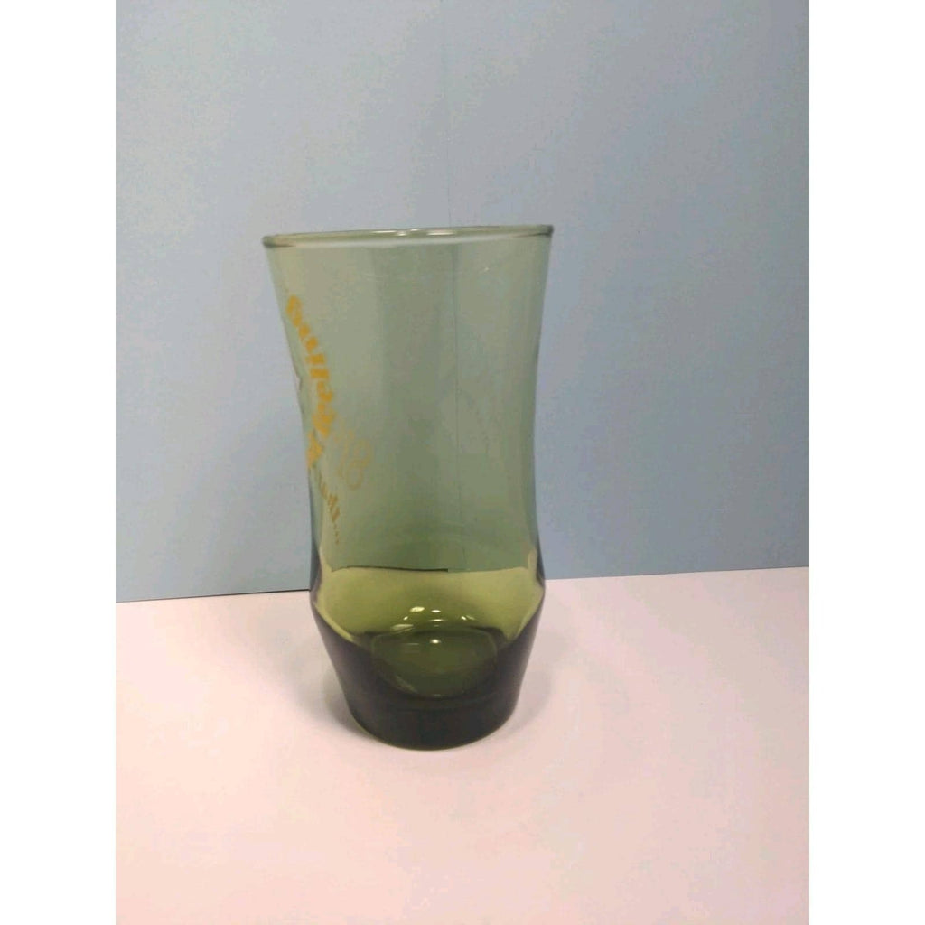 Libbey Green Glass 81WGY That Good Feeling Vintage Tumbler 5.5