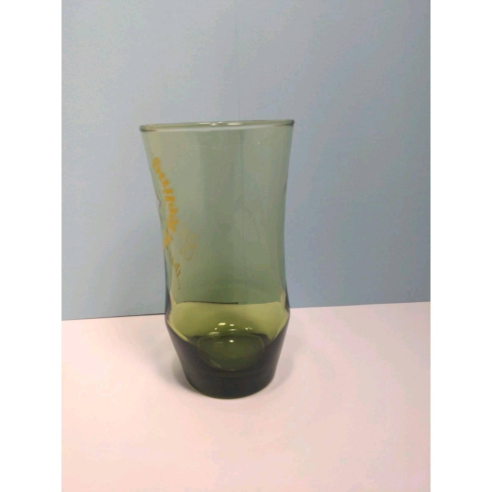 Libbey Green Glass 81WGY That Good Feeling Vintage Tumbler 5.5