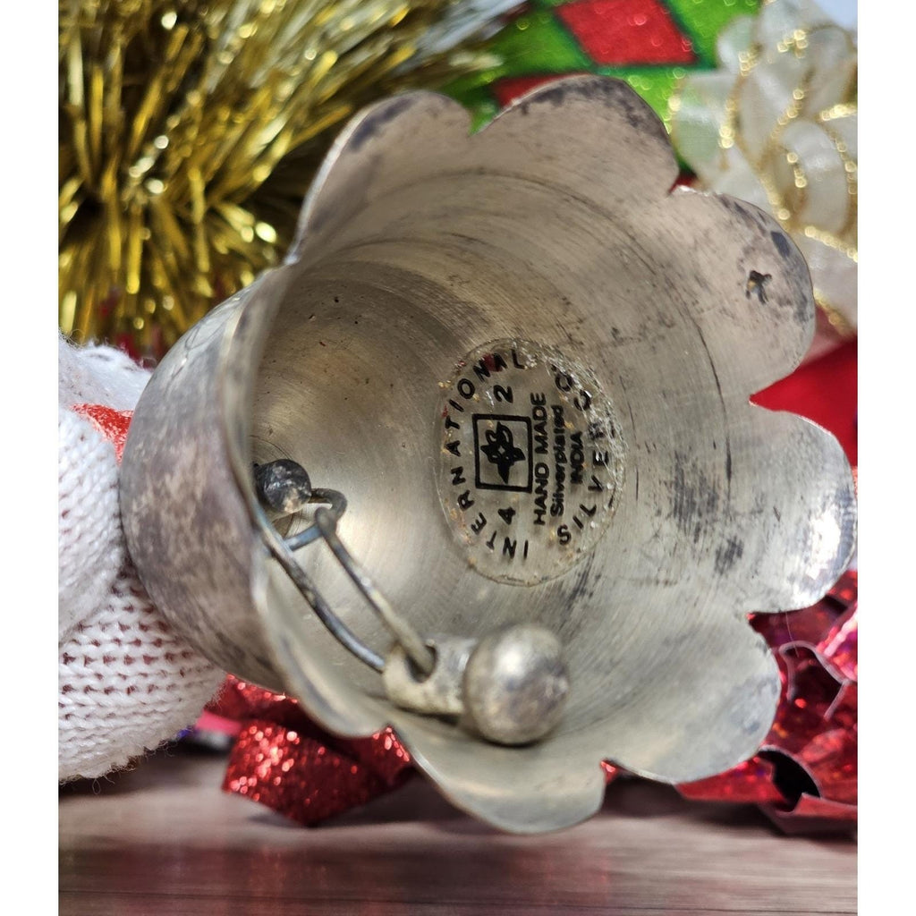 Vintage 1993 Christmas Bell International Silver Plated Holiday