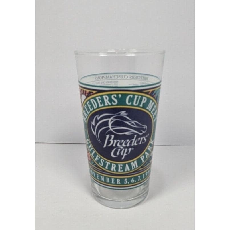 Vintage 1999 Breeders Cup Gulfstream Park Horse Racing Drinking Glass