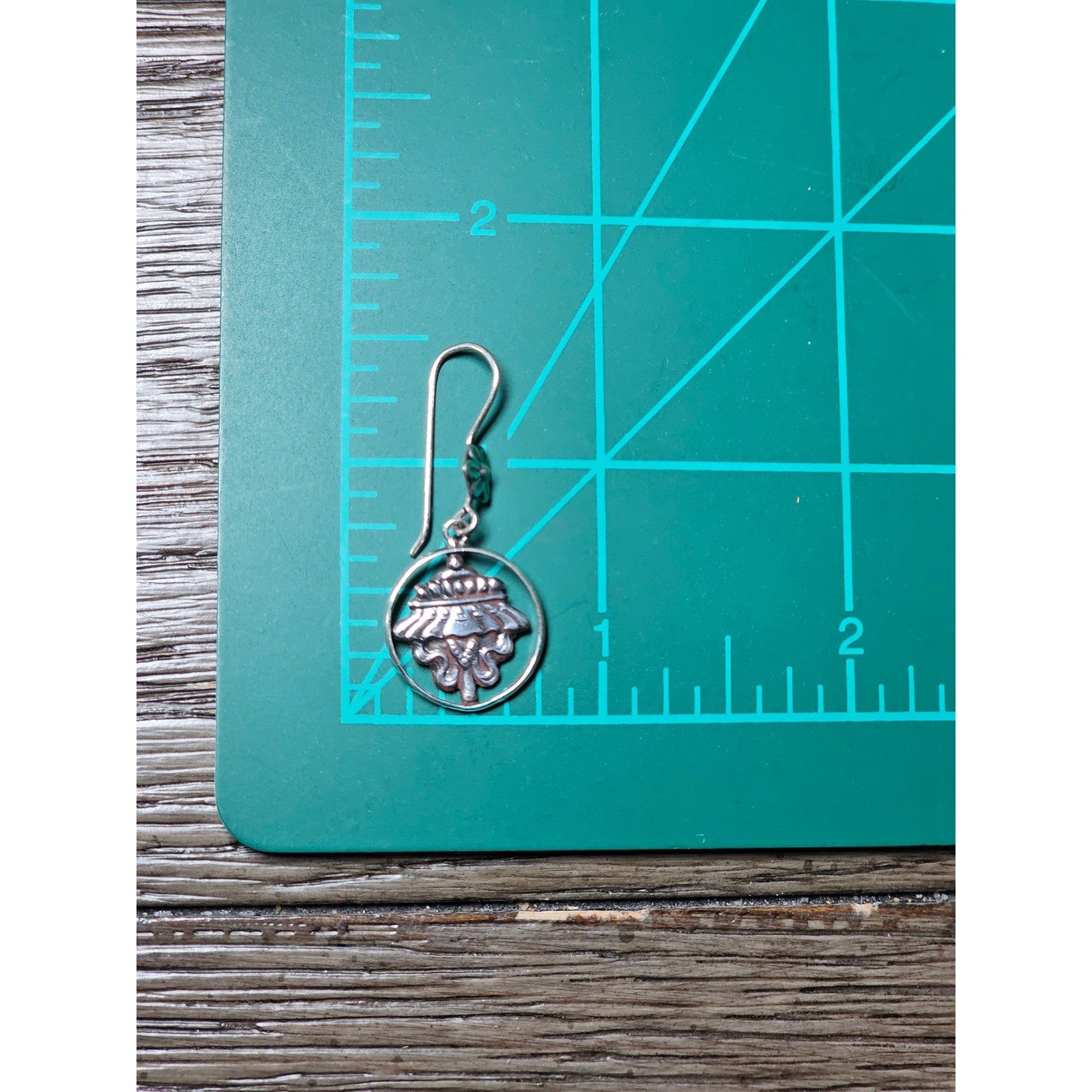 Vintage Sterling Silver Drop Earrings Ornate Dangle Design