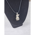 Vintage Cross Prayer Box Necklace Gold Tone Silver Religious Charm