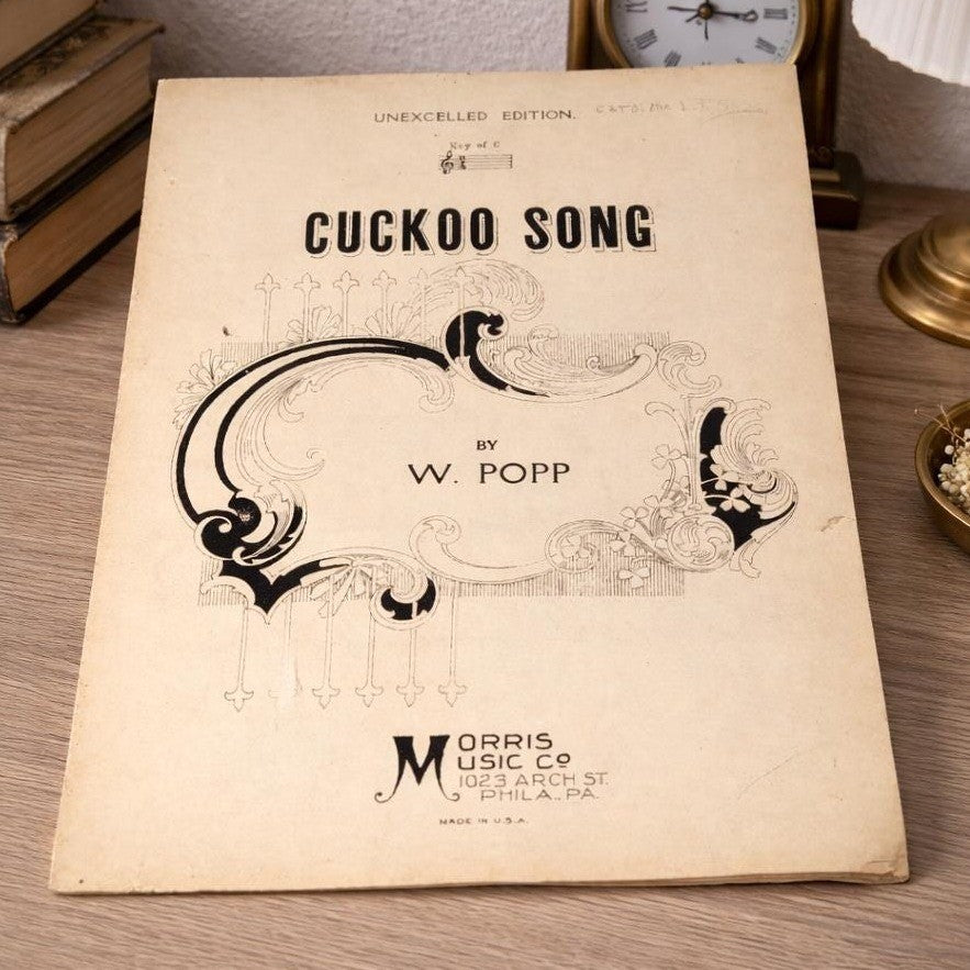 Cuckoo Song Sheet Music W Popp 1932 Vintage Piano Music