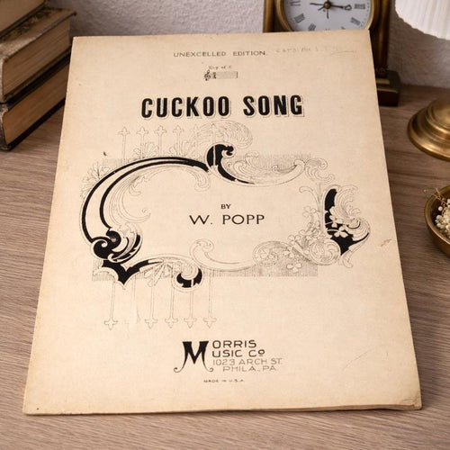 Cuckoo Song Sheet Music W Popp 1932 Vintage Piano Music