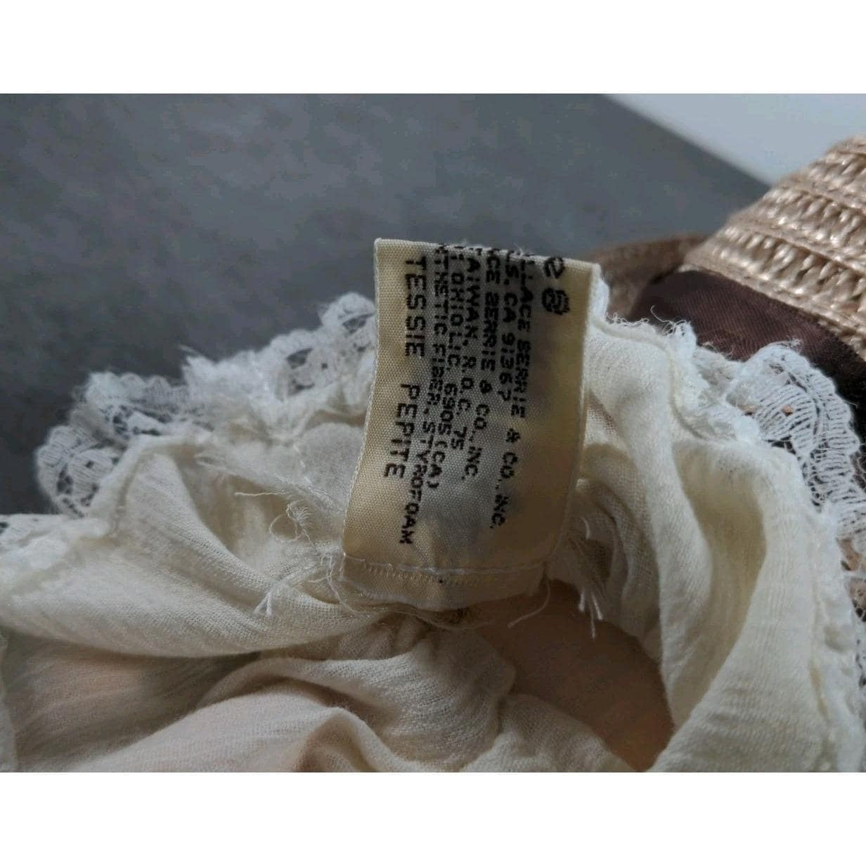 Vintage Applause Tessie Pepite Cloth Doll 1984 Straw Hat