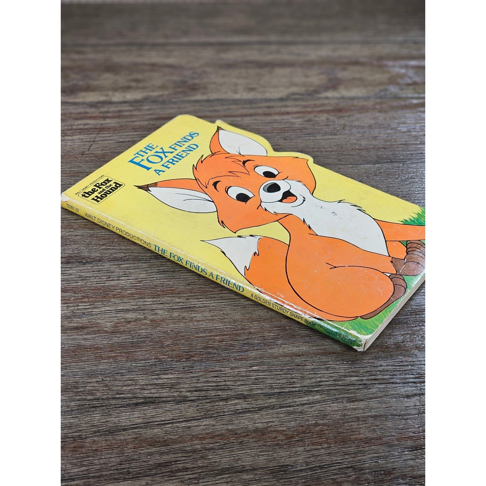 Vintage 1981 Walt Disney The Fox Finds a Friend Golden Sturdy Shape Book Tod