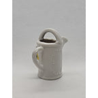 Miniature Vintage Porcelain Watering Can Figurine Roses Gold Trim Japan 2″