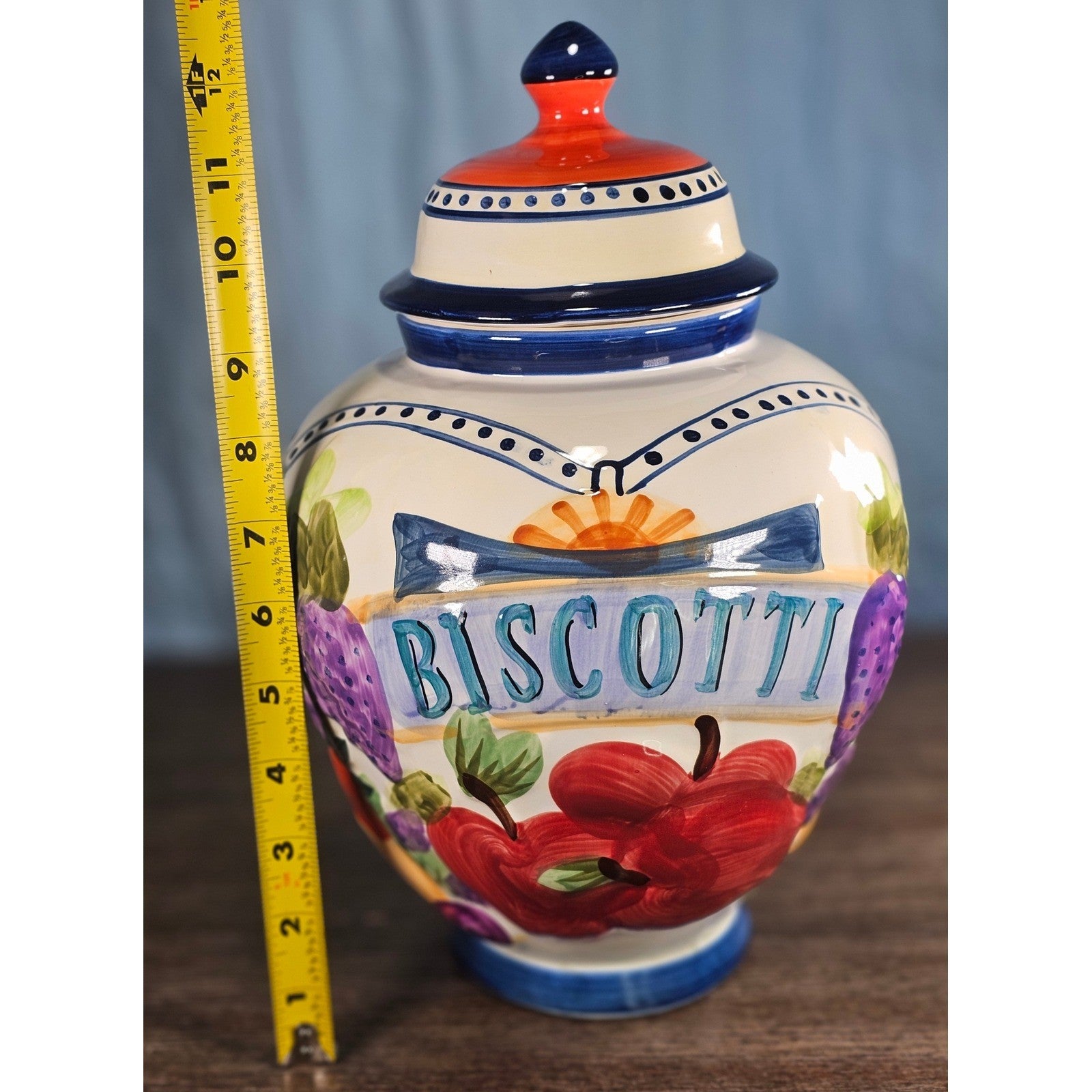 Vintage Hand-Painted Floral Ginger Jar with Lid | Decorative Ceramic Jar