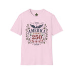 America Turns 250 Shirt 1776 2026 Patriotic Eagle 4th July Tee