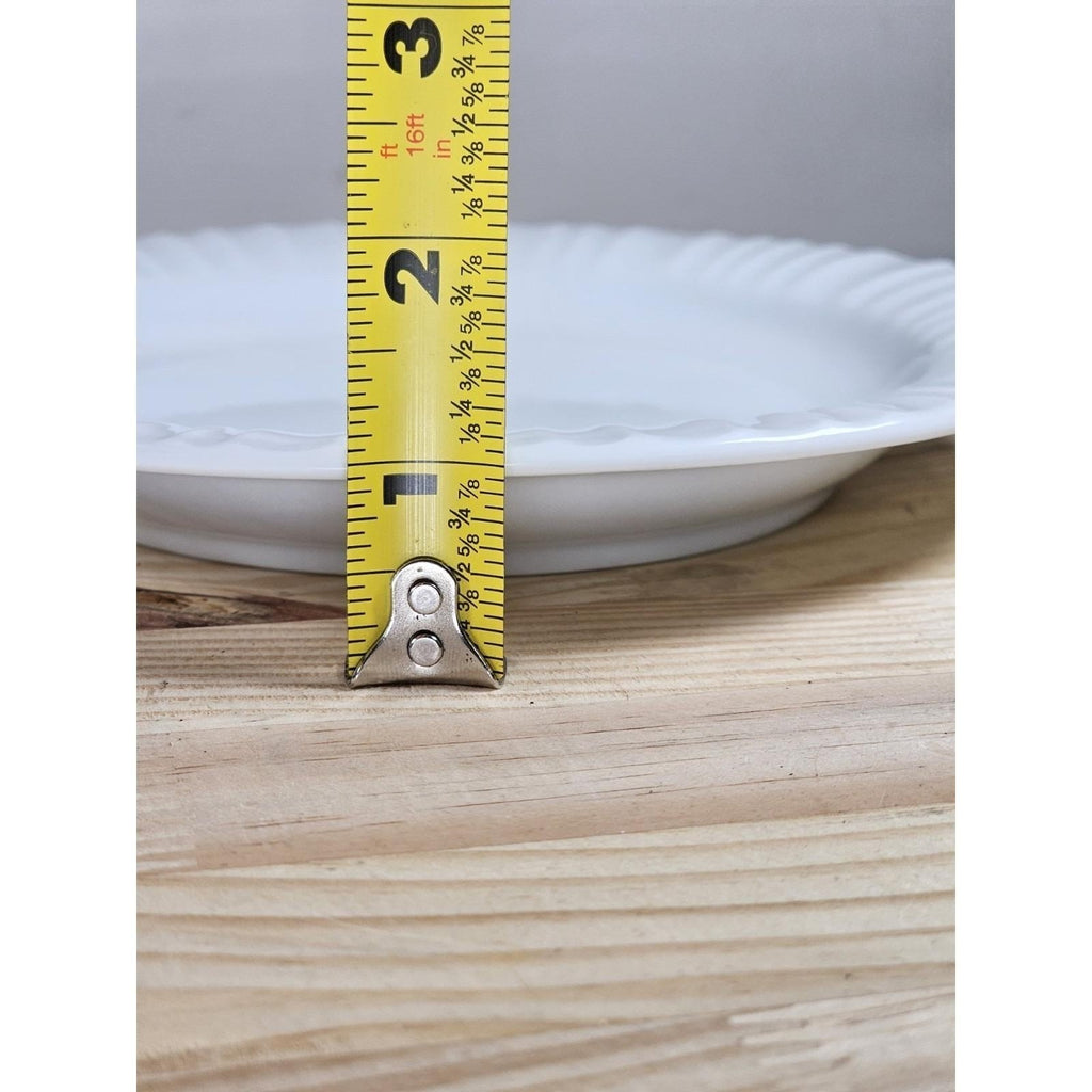 CorningWare French White Ribbed Plates Set of 2 8.25 Inch Salad Plates