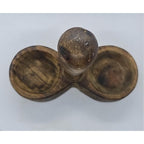 Vintage Wooden Salt & Pepper Holder Rustic Farmhouse Kitchen Stand