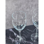 Vintage Crystal Fantasy Ribbed Water Goblets Set of 2 Glasses 7.5