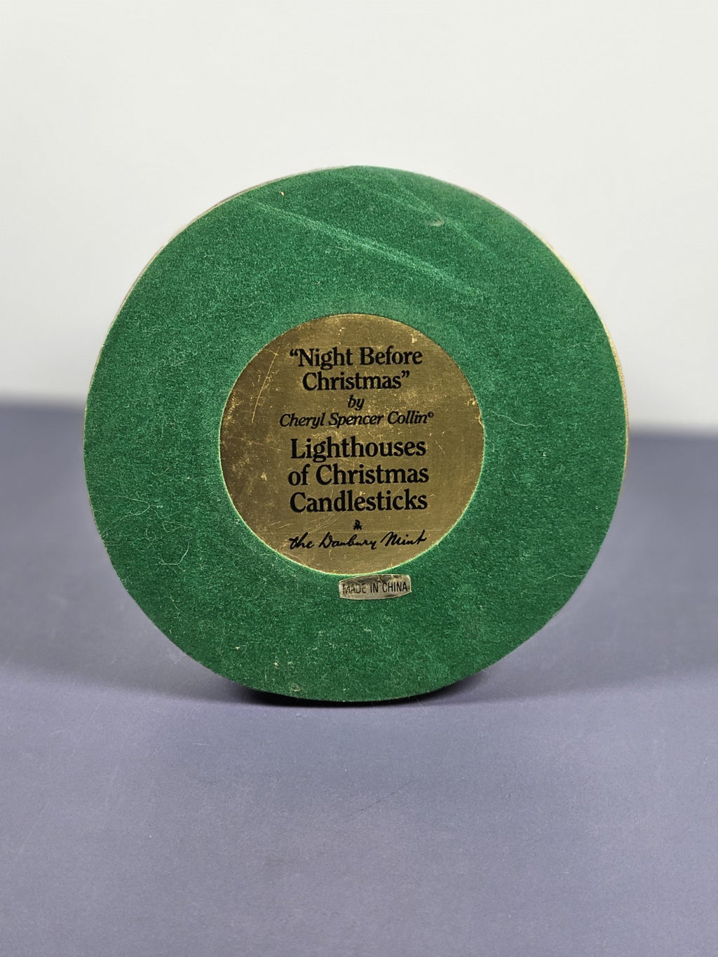 VTG Danbury Mint “Night Before Christmas” Lighthouse Candle Holder Nautical