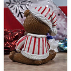 Vintage Bear Figurine Candy Cane Pajamas Teddy Bear 2.5 Inch