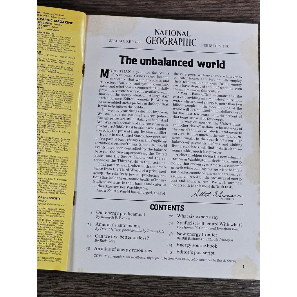Vintage National Geographic Energy Special Report February 1981 Magazine