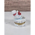 Franklin Mint Coca Cola Polar Bear Trinket Box 1999 Porcelain