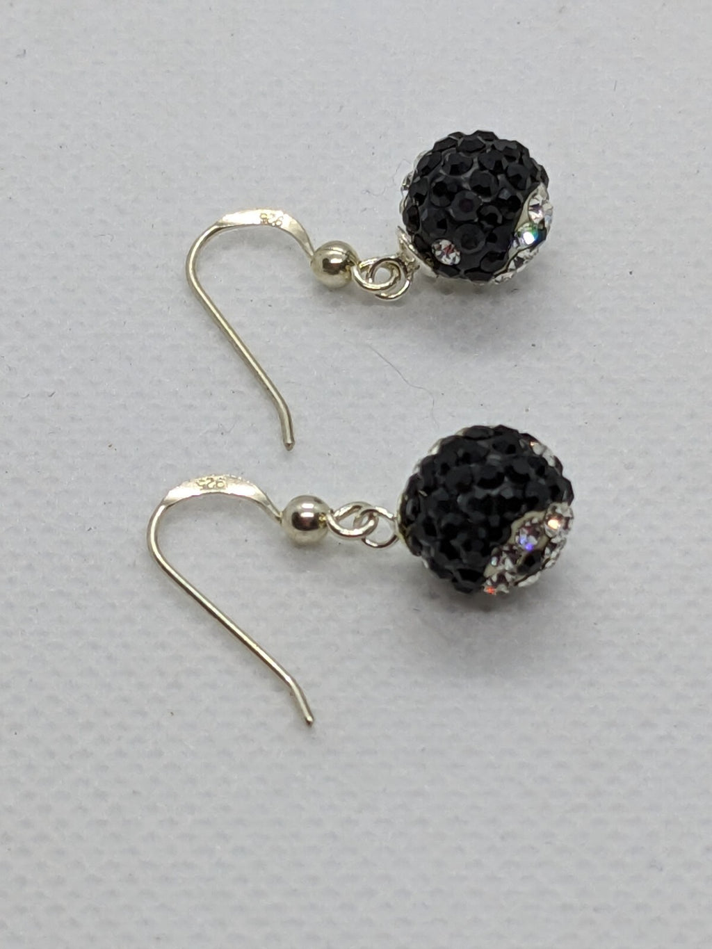 925 Sterling Silver Yin Yang Dangle/Drop Earrings