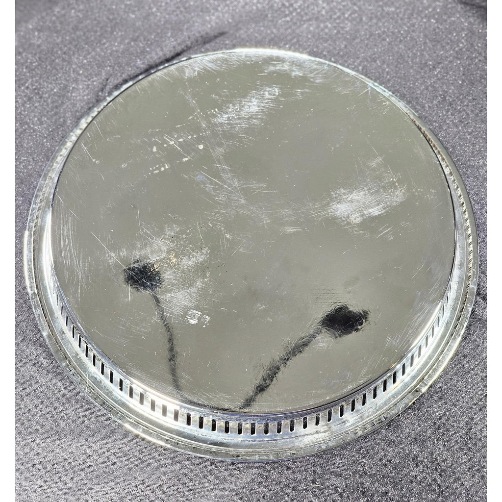 Vintage Irvinware Silver Plated Serving Tray 13" Engraved USA