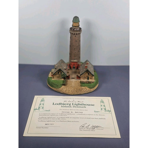 Danbury Mint Lodbjerg Lighthouse Denmark 1994 Figurine