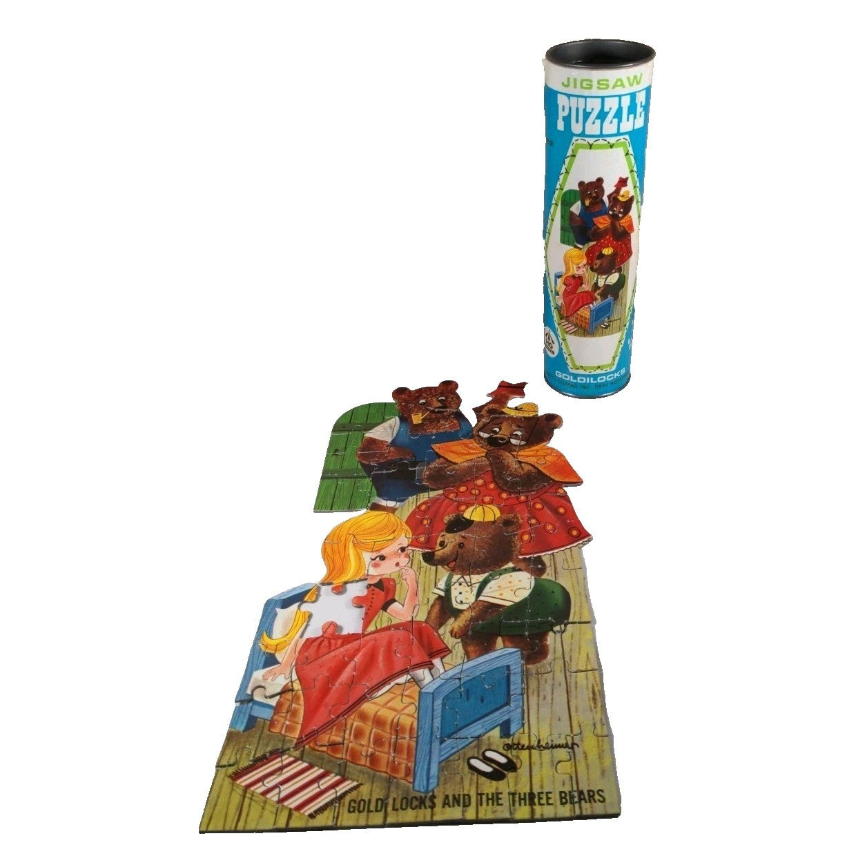 Vintage Harrett Gilmar Goldilocks Puzzle Missing One Piece Mid Century Toy