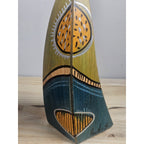 Kakadu Art Candlesticks Set of 2 Signed Reut S Wood Brass 8 Inch