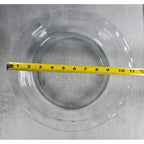Vintage Pyrex Clear Glass Pie Dish with Blue Dot Rim 11 Inch