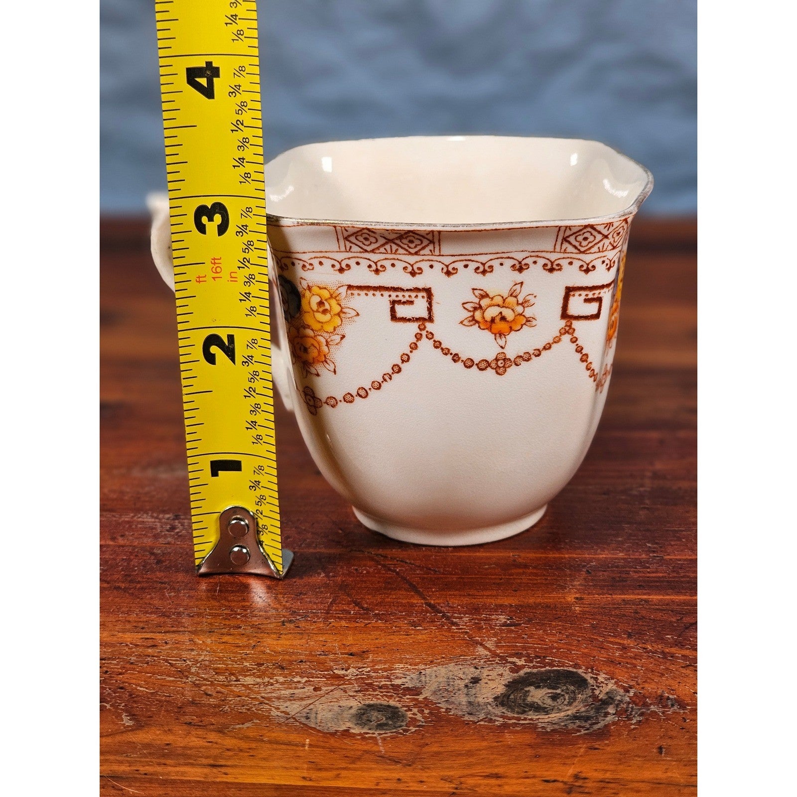 Vintage English Porcelain Teacup Floral Gold Trim Made in England