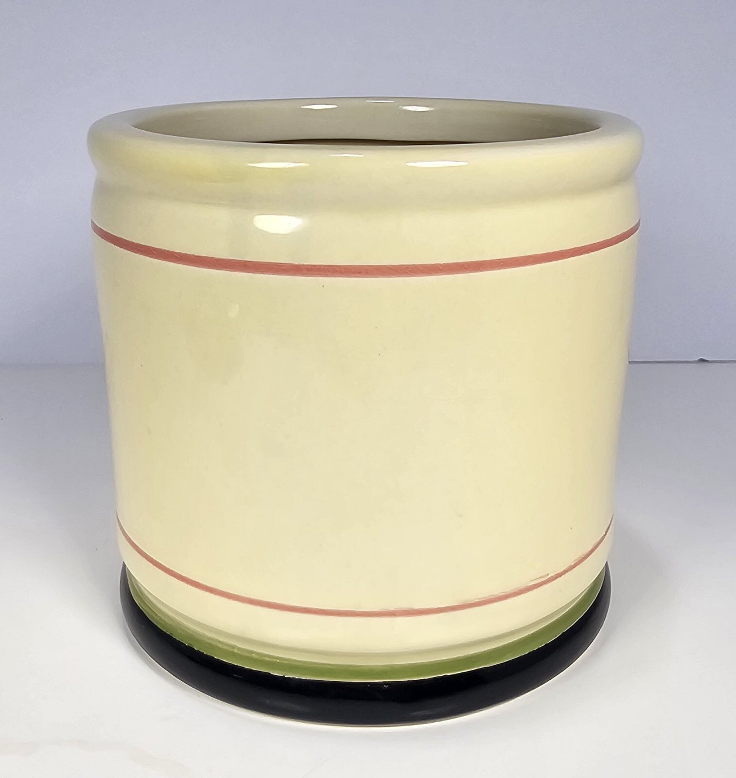 Oggi “El Valle Bueno del Vino” Jar w/ Lid – Wine Cellar Scene (Damaged Lid)