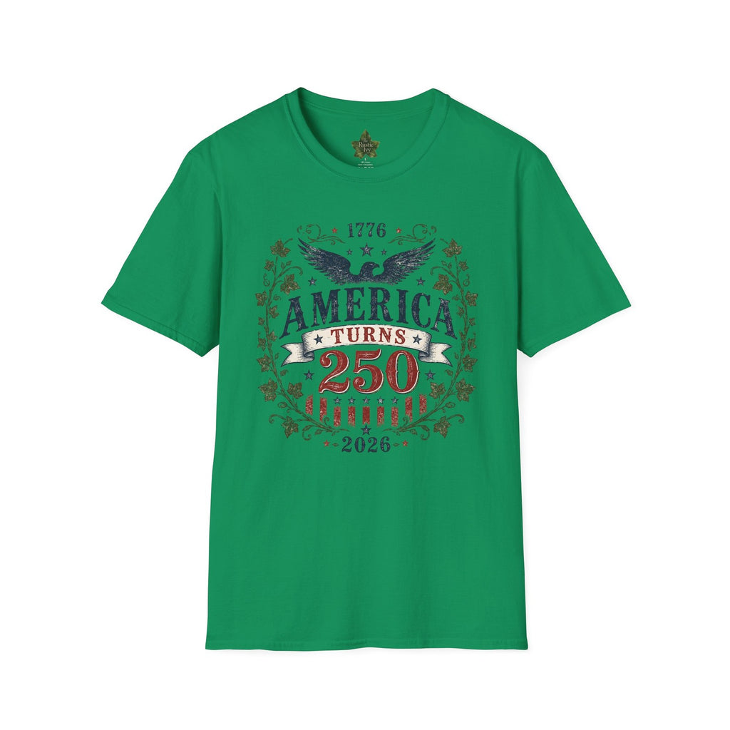 America Turns 250 Shirt 1776 2026 Patriotic Eagle 4th July Tee
