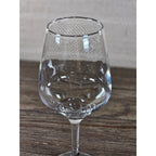 Vintage Stemmed Wine Glass 8.5 Inch Tall Clear Classic Dining Glass