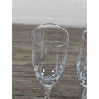 Vintage Clear Crystal Champagne Flutes Set of 2 Twisted Stem