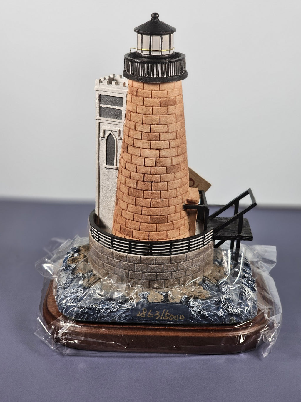 Lefton Lost Lights Bishop & Clerks MA 1857 Lighthouse Figurine With Tin & COA