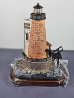 Lefton Lost Lights Bishop & Clerks MA 1857 Lighthouse Figurine With Tin & COA