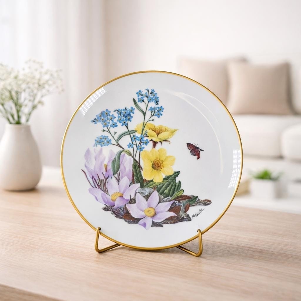 1978 Alaskan Wildflowers Plate Franklin Porcelain Sierra Club