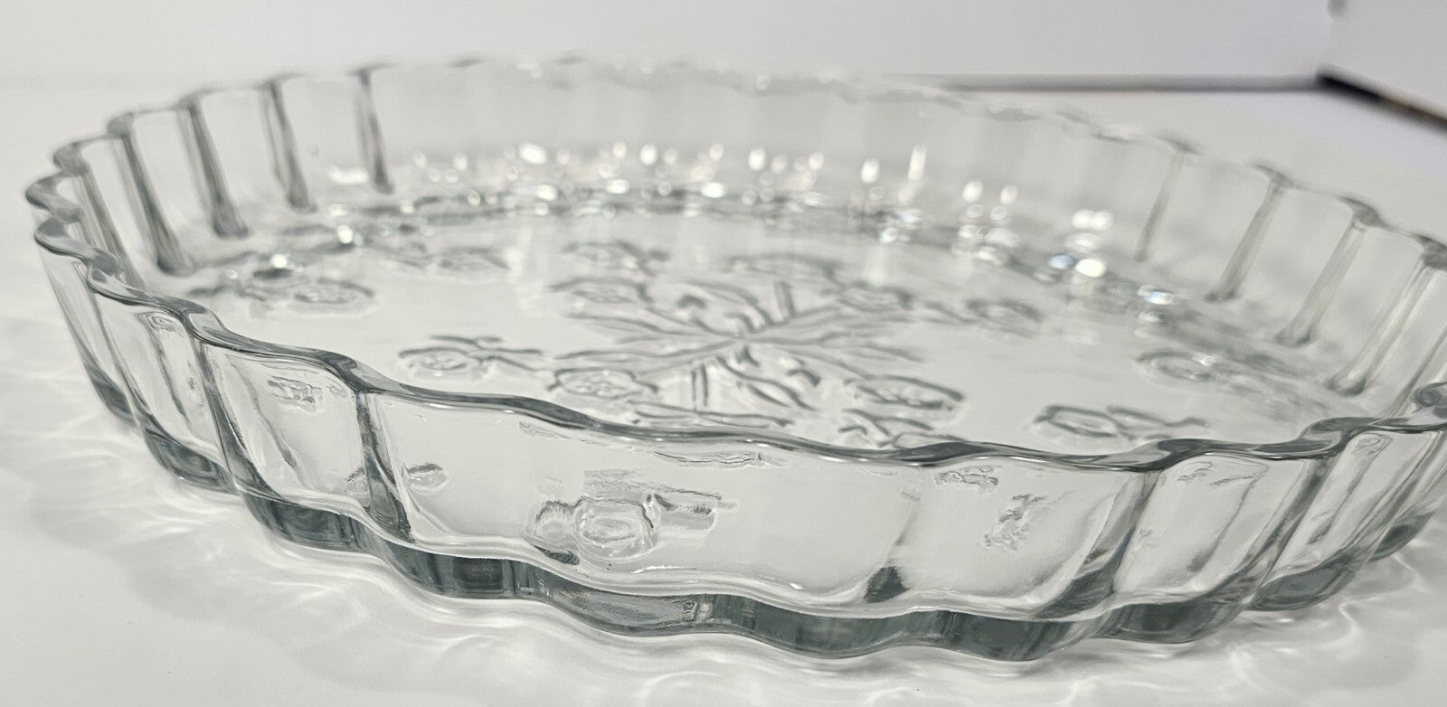 Anchor Hocking Clear 10" Quiche Tart Dish | Vintage Oven Proof Glass Bakeware