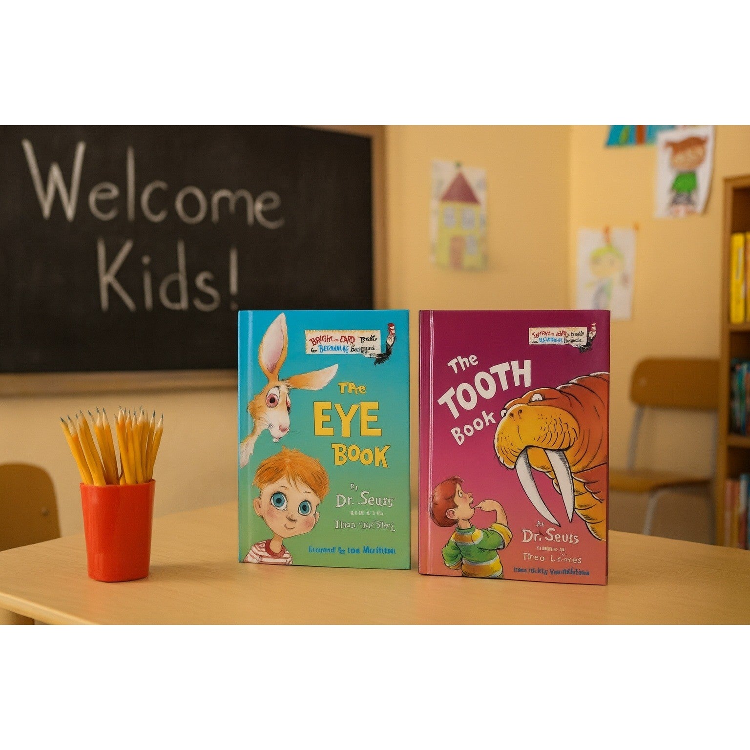 Vintage Dr. Seuss Book Lot – The Eye Book & The Tooth Book – Hardcover