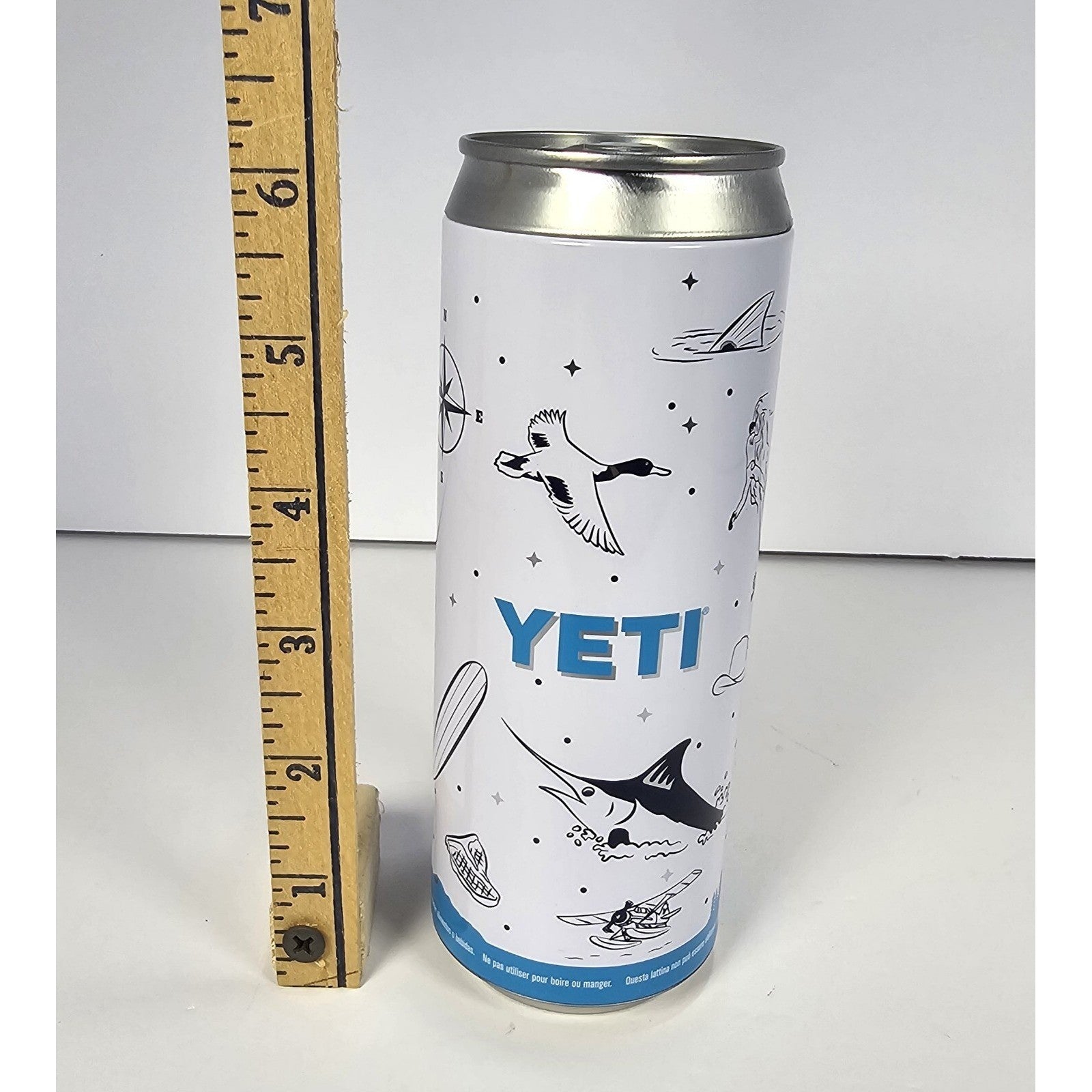 Vintage YETI Stash Can Limited Edition Aluminum Pop Top Canister